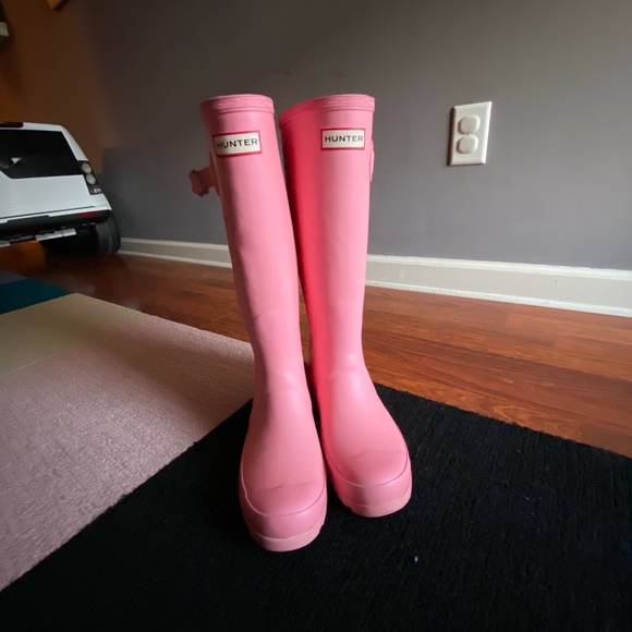 Hunter Shoes - Hunter Rain Boots - Size 7 - Pink